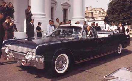 1961 Lincoln Continental in which President Kennedy rode through Dallas Texas on Friday November 22, 1963 0a