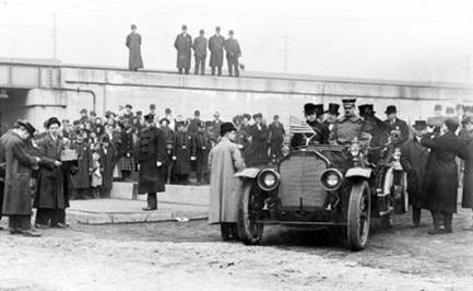 1908 AMC American Underslung. President William Howard Taft,  on his first visit to Chicago 1909